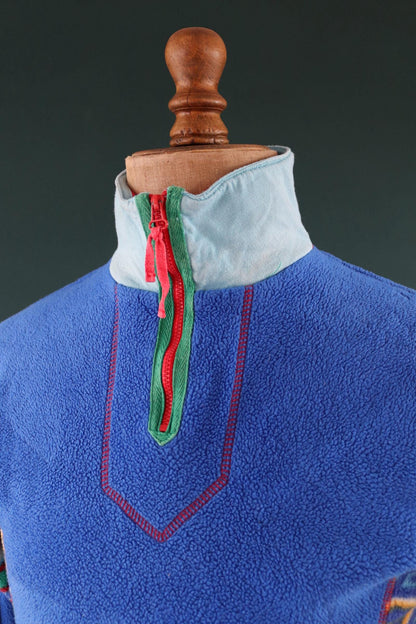 Vintage 1980s Paco polar fleece - 1990s crazy print - 38” chest