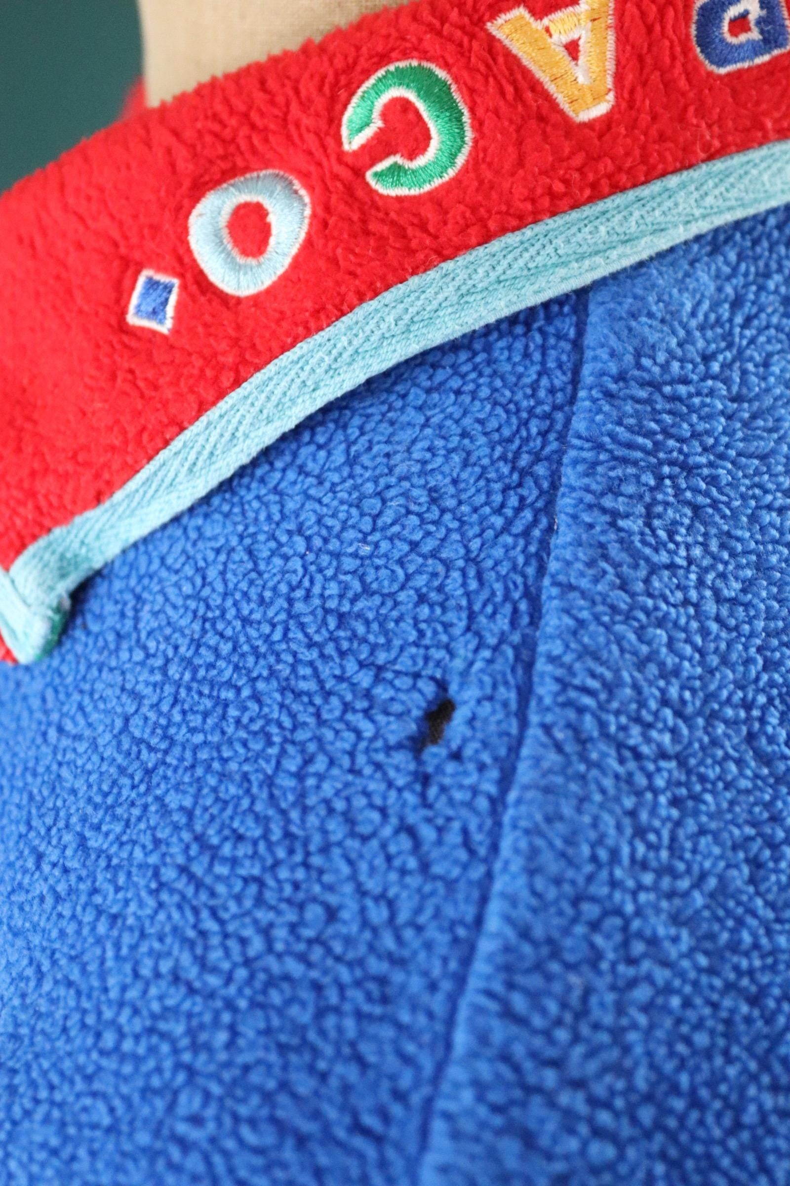 Vintage 1980s Paco polar fleece - 1990s crazy print - 38” chest