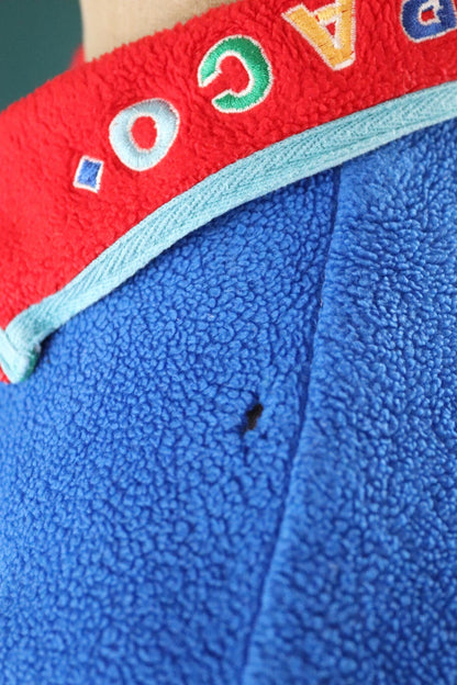 Vintage 1980s Paco polar fleece - 1990s crazy print - 38” chest