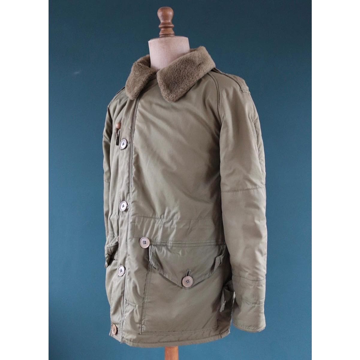 Vintage 1950s British army middle parka - 1st pattern military jacket - extreme cold weather - 42” chest
