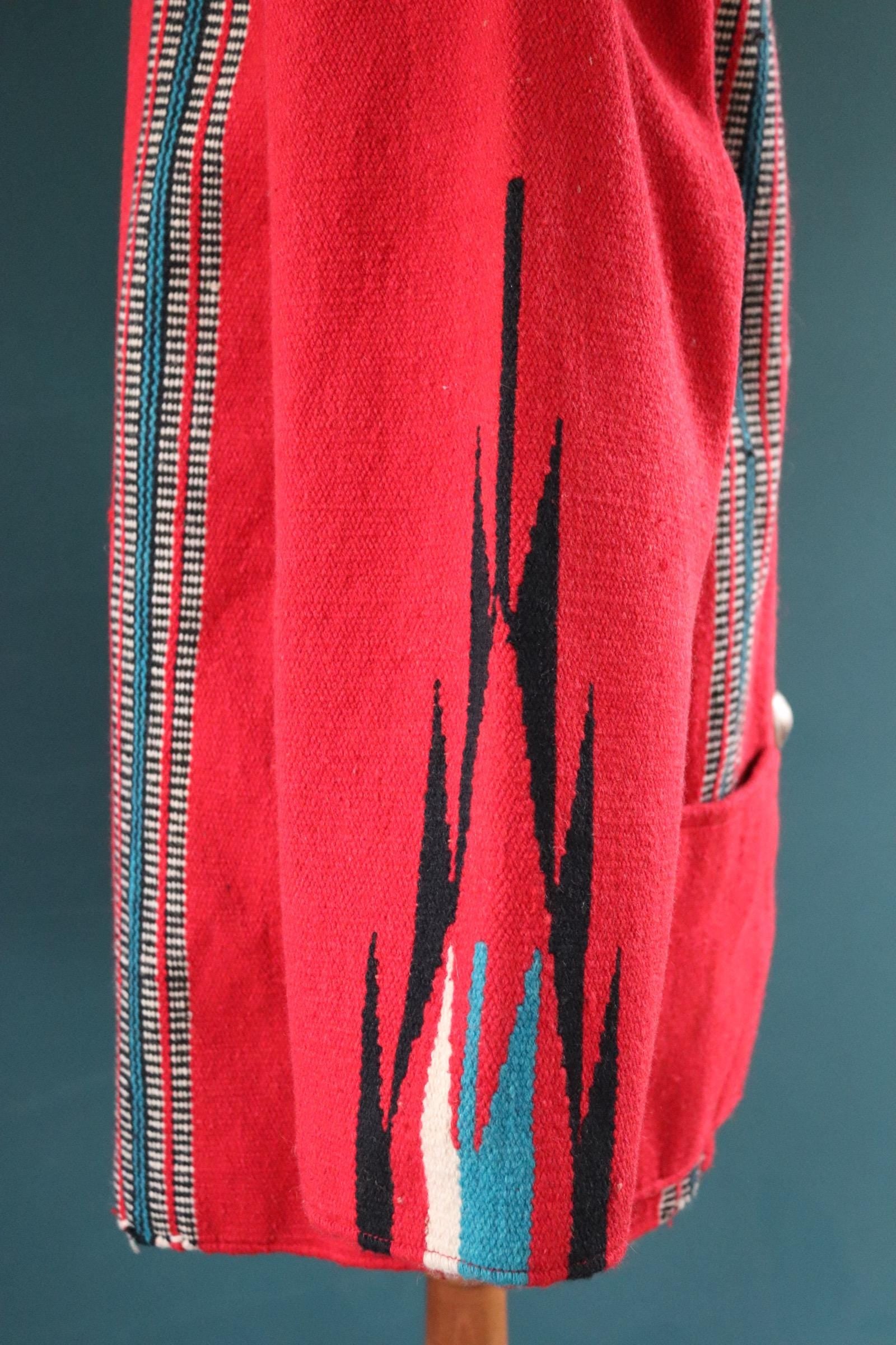 Vintage Chimayo style coat - wool blanket jacket - Toyo Enterprise - 45” chest