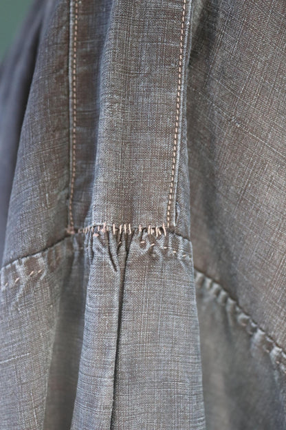 Antique 1900s French indigo biaude - vintage cotton workwear smock - 65" chest