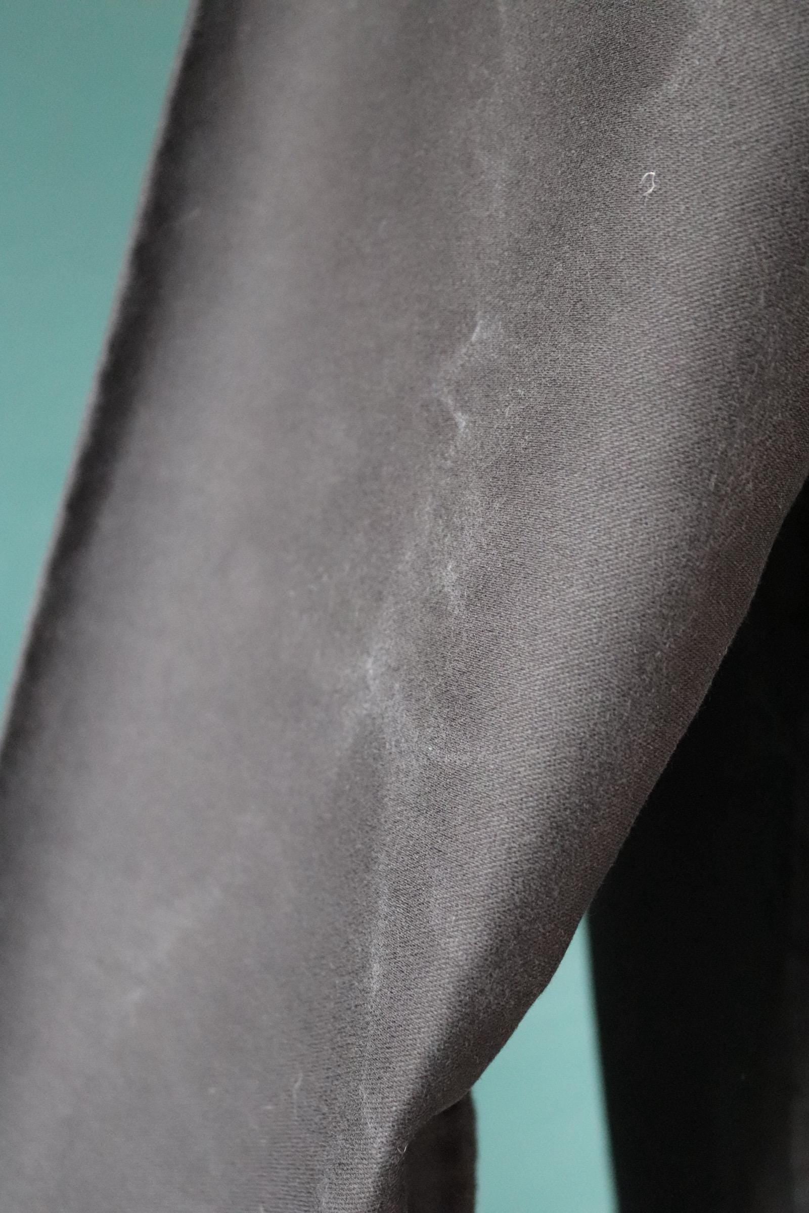 Vintage French black moleskin workwear jacket - chore coat - 45" chest