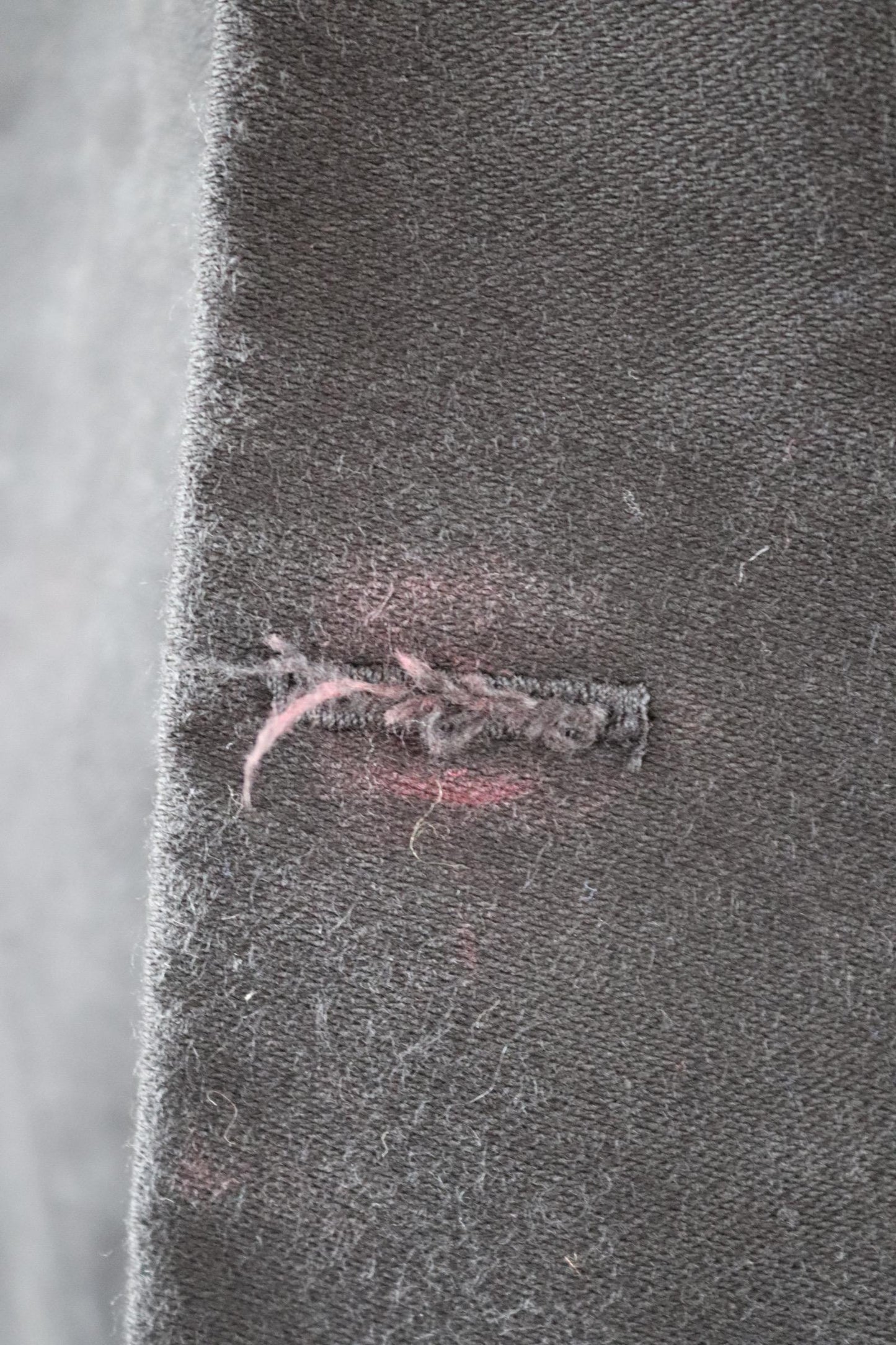 Vintage French black moleskin workwear jacket - chore coat - 45" chest