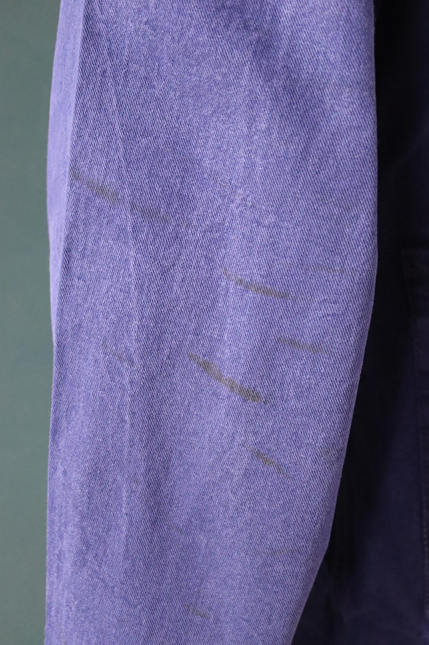 Vintage French workwear jacket - blue chore coat - 49” chest