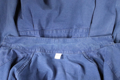 Vintage French workwear jacket - blue chore coat - 49” chest