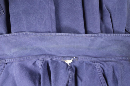 Vintage French workwear jacket - blue chore coat - 53” chest