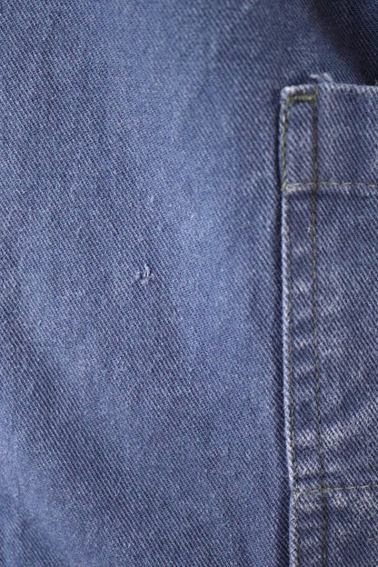 Vintage French workwear jacket - blue chore coat - 44” chest