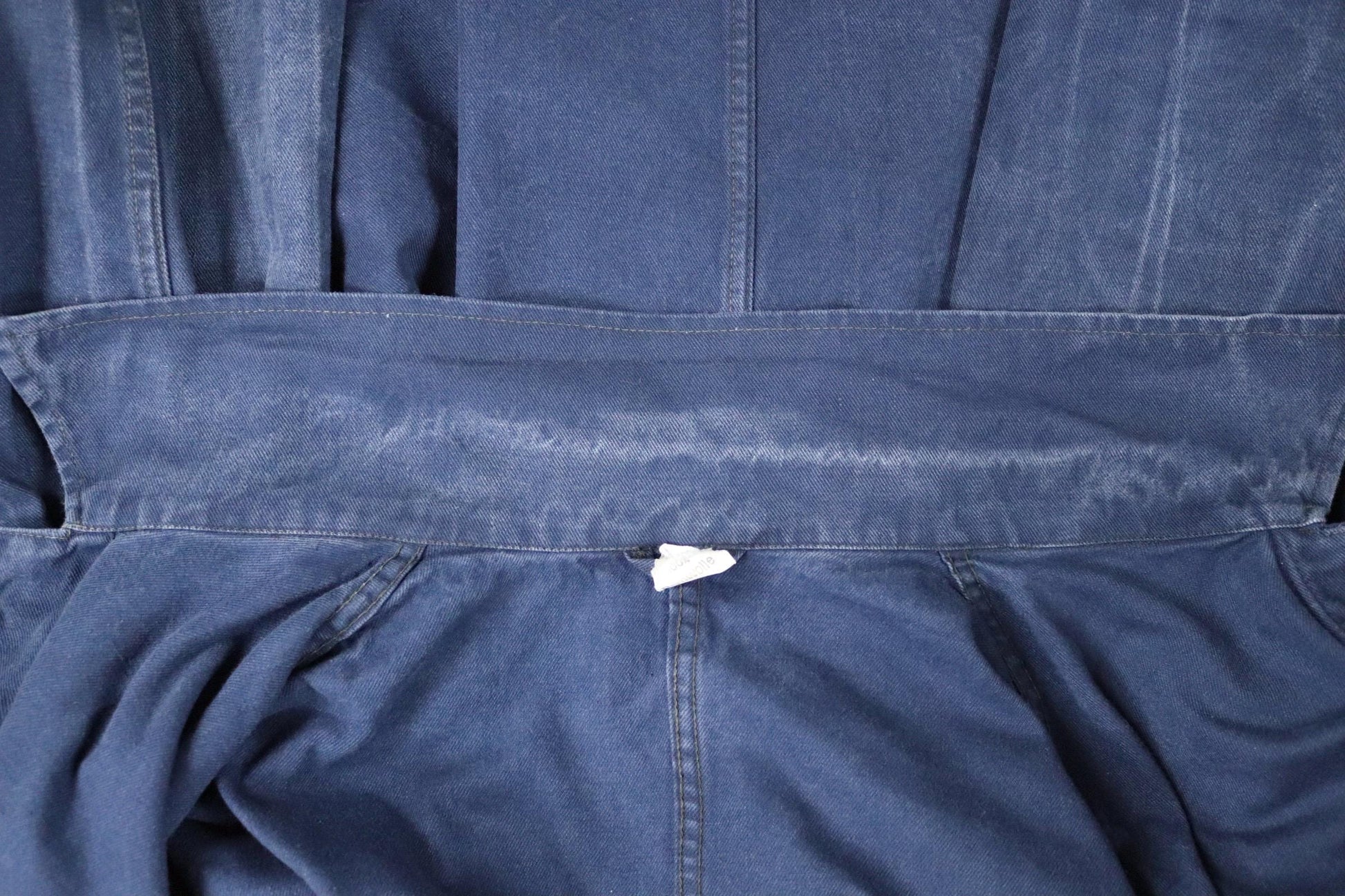 Vintage French workwear jacket - blue chore coat - 44” chest