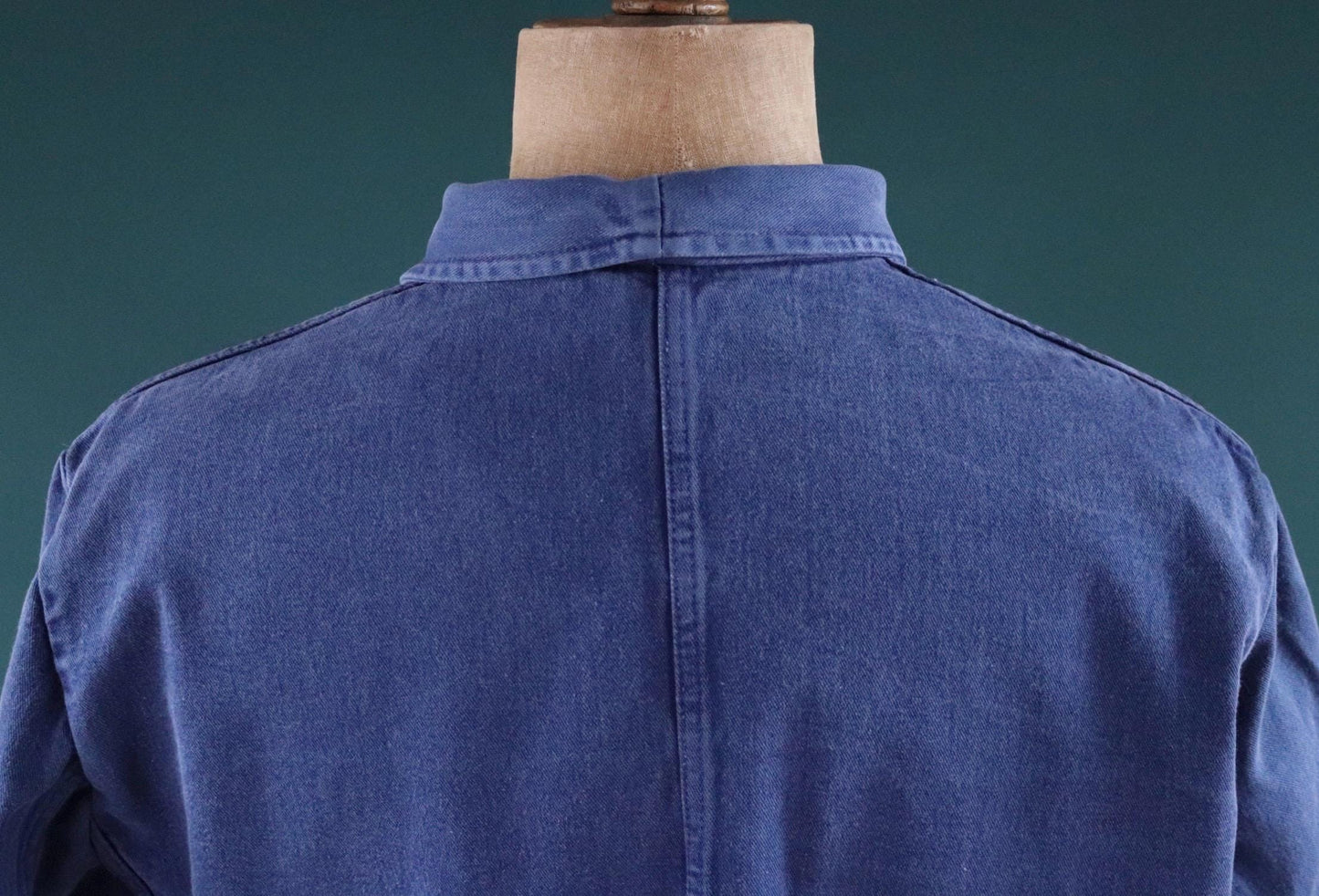 Vintage French workwear jacket - blue chore coat - 48” chest