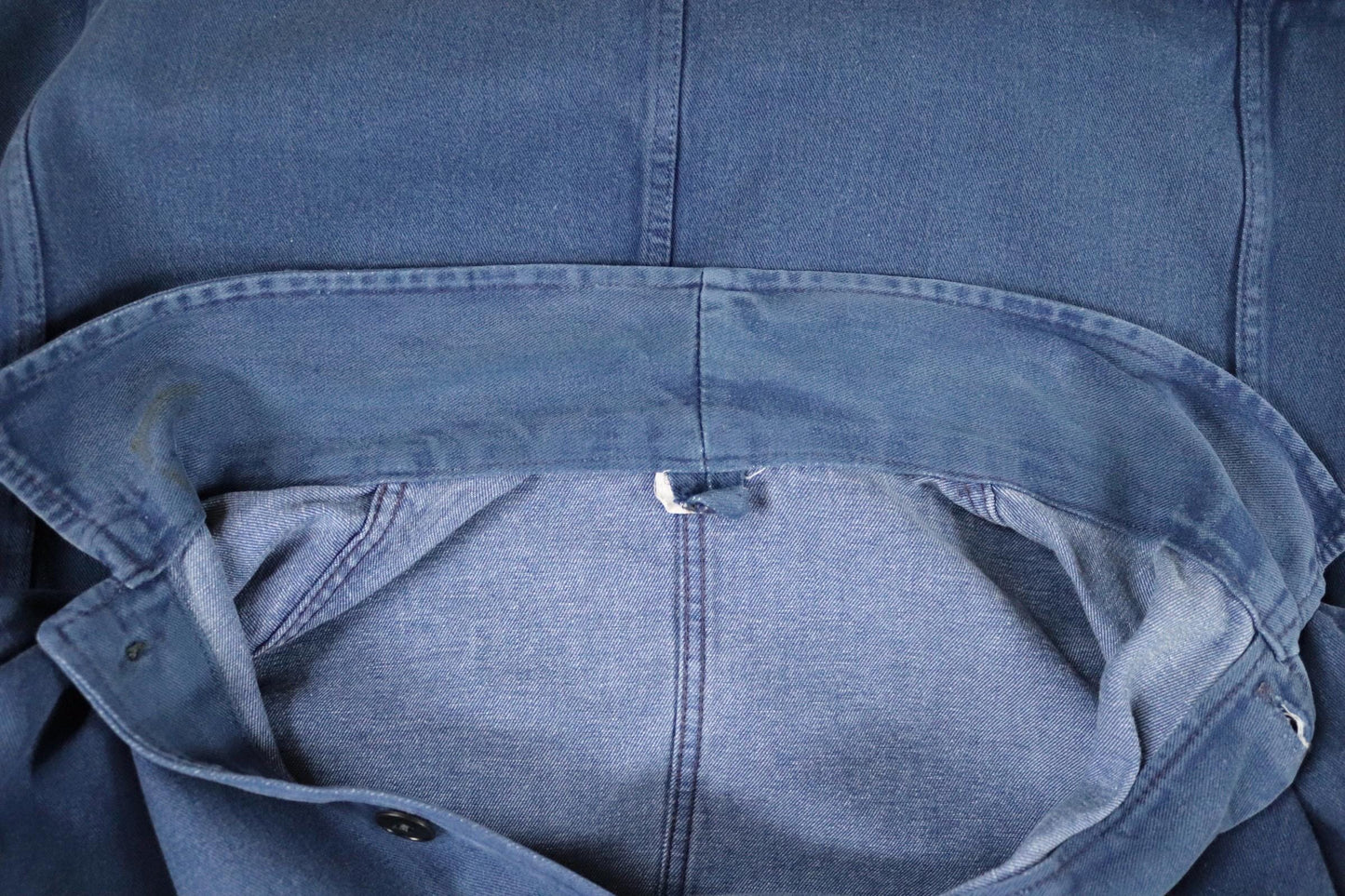 Vintage French workwear jacket - blue chore coat - 48” chest