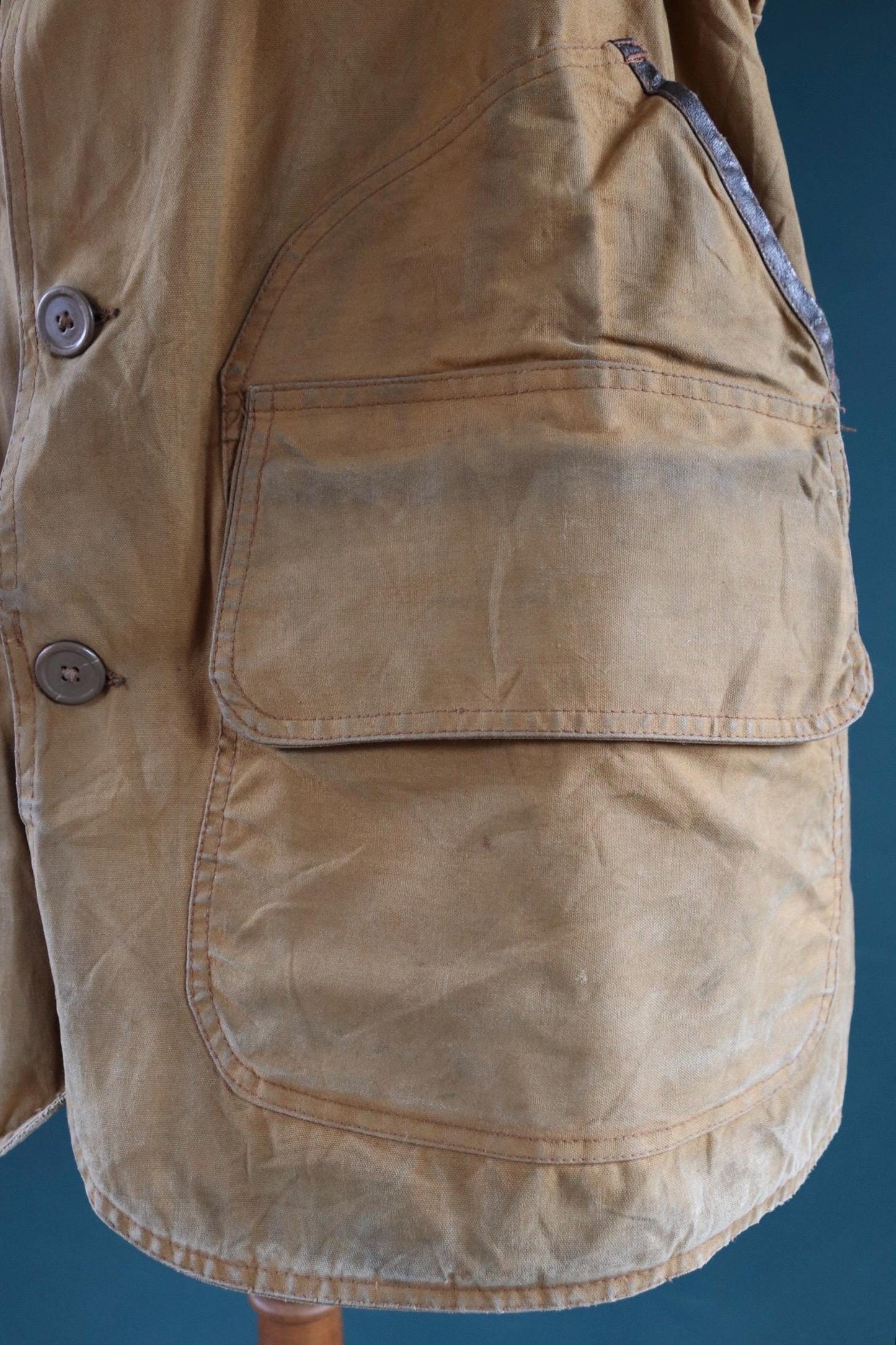 Vintage 1950s canvas hunting jacket - American workwear - chore coat - 50" chest