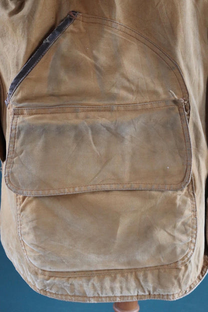 Vintage 1950s canvas hunting jacket - American workwear - chore coat - 50" chest