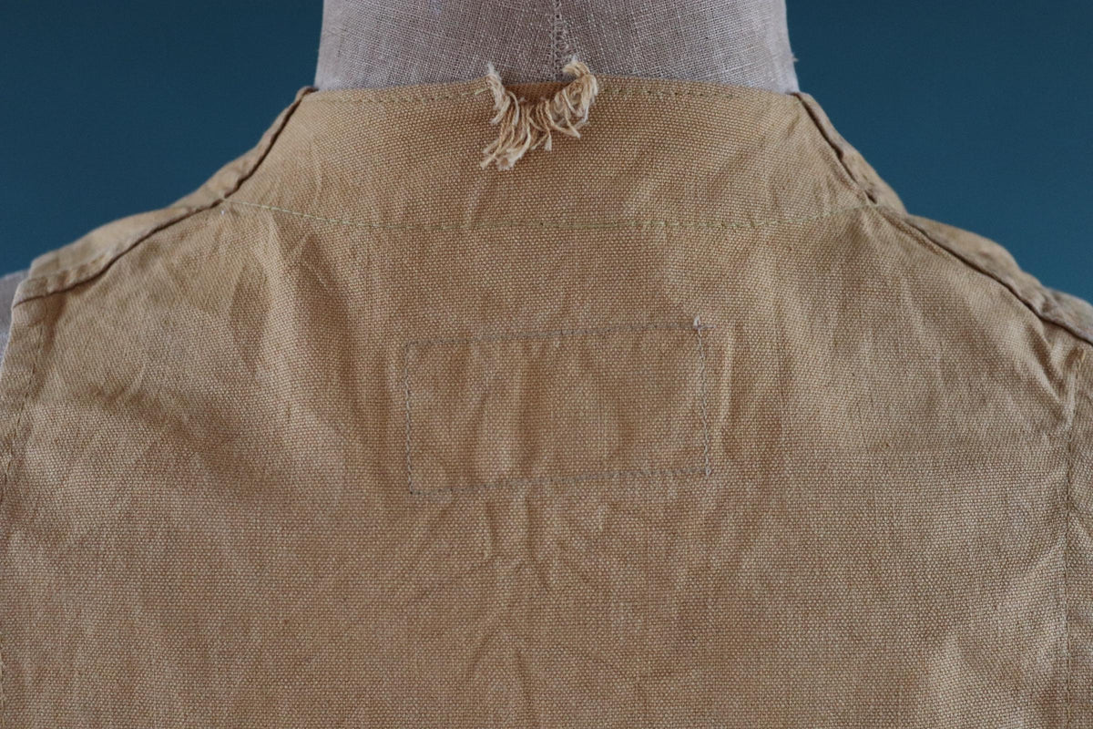 Vintage duck cotton workwear vest - utility waistcoat - 41” chest