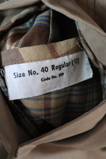 Vintage 1950s demob trench coat - WW2 British - gabardine rain coat - double breasted - 48” chest