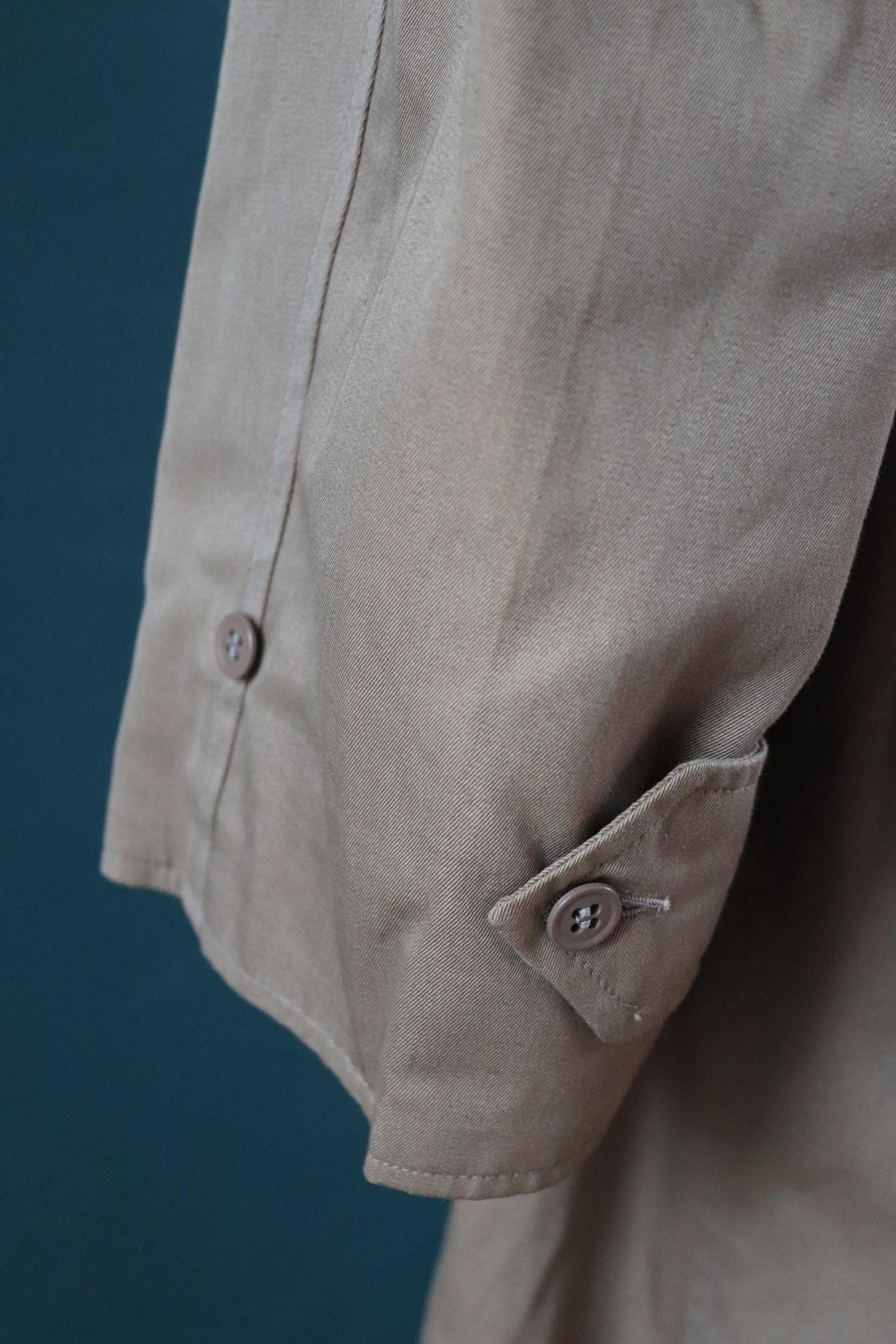 Vintage 1950s demob trench coat - WW2 British - gabardine rain coat - double breasted - 48” chest