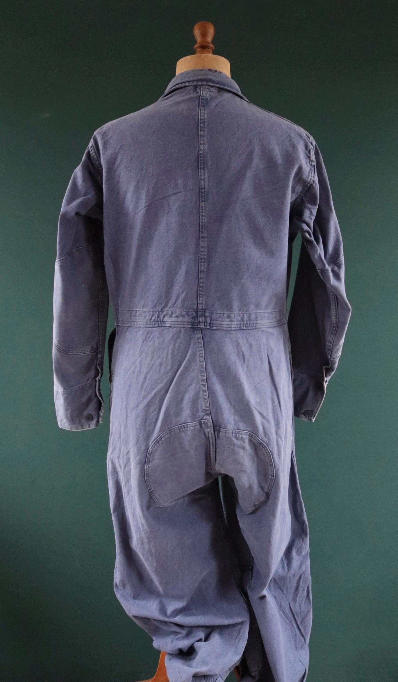 Vintage 1950s Swedish tank crew coveralls - military workwear - boiler suit - 47" x 39" x 30"