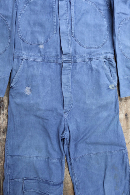 Vintage 1950s Swedish tank crew coveralls - military workwear - boiler suit - 47" x 39" x 30"