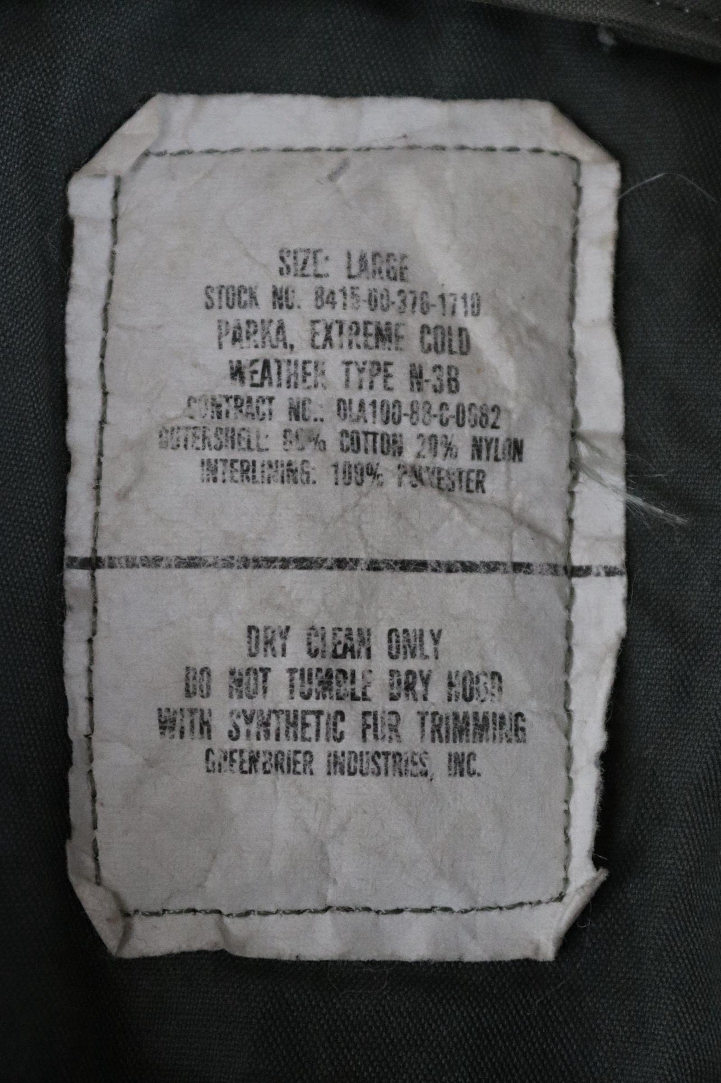 Vintage 1980s USAF N3B parka - US Air Force snorkel jacket - 52” chest