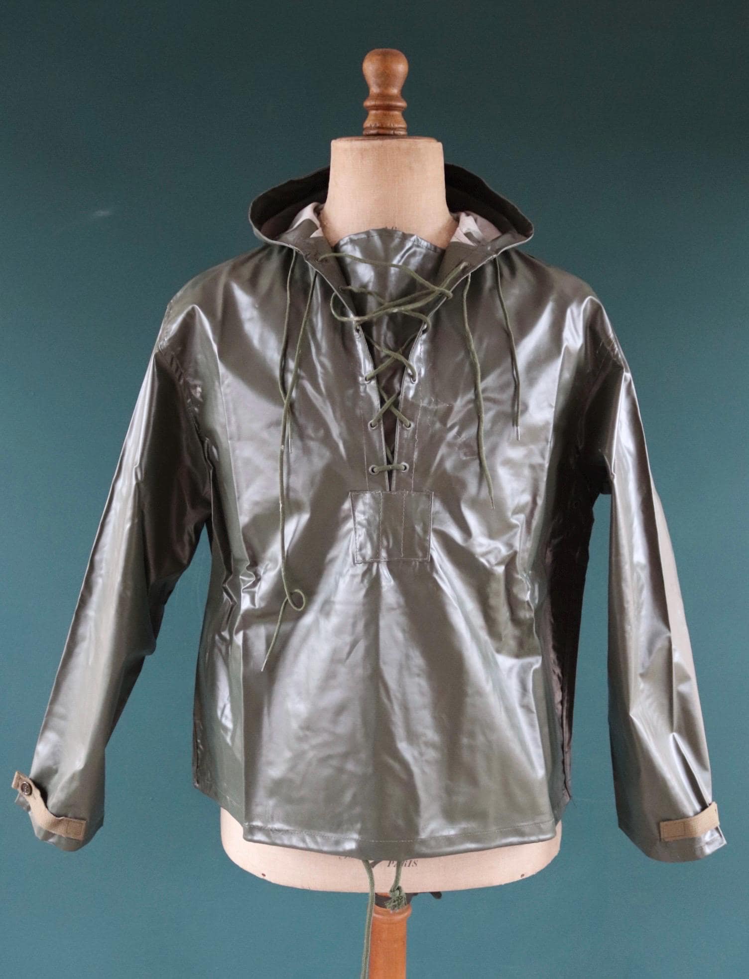 Vintage 1980s Italian Navy smock - deck jacket - foul weather anorak - 48" Chest