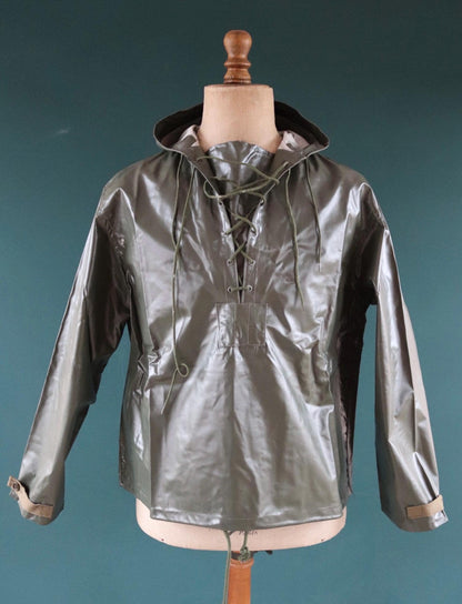 Vintage 1980s Italian Navy smock - deck jacket - foul weather anorak - 48" Chest