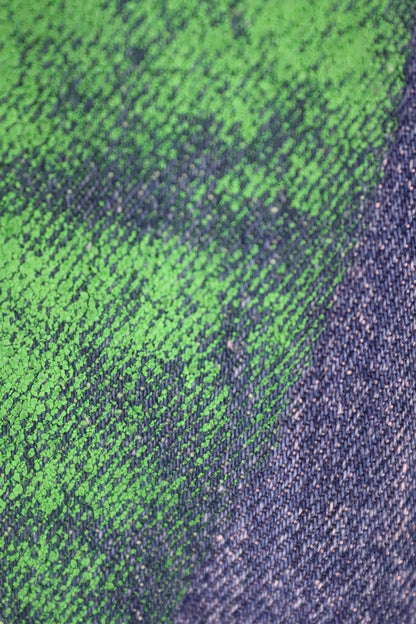 Vintage 1970s selvedge denim jacket - type two pleated - hand painted - 38" chest