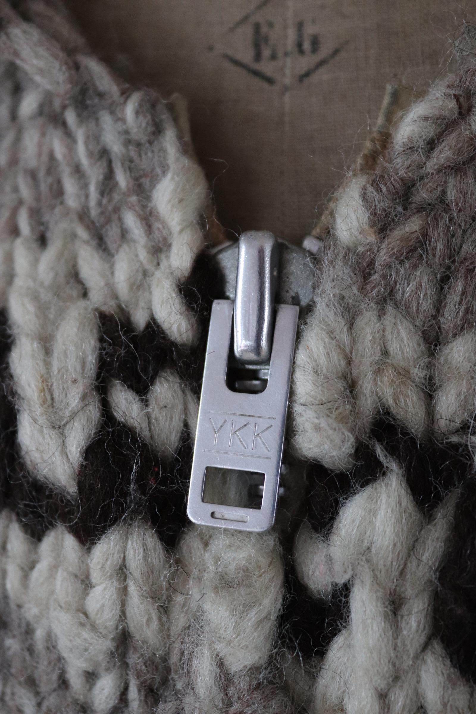 Vintage 1970s Cowichan wool cardigan - hand knitted - 1980s chunky winter sweater - 46" chest