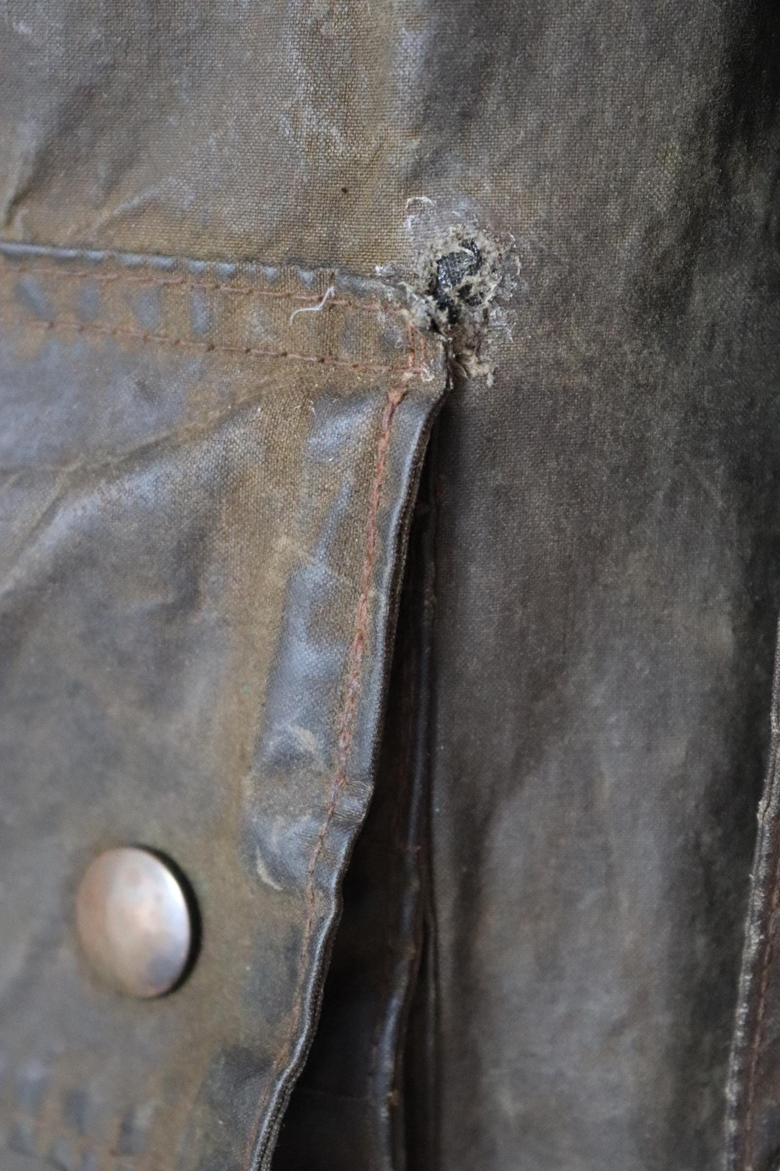 Vintage 1970s Barbour Solway waxed jacket - single crest - 49” chest