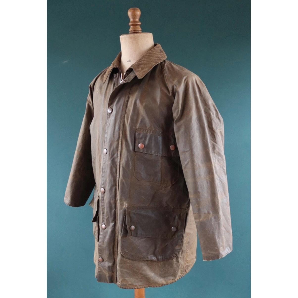 Vintage 1970s Barbour Solway waxed jacket - single crest - 49” chest