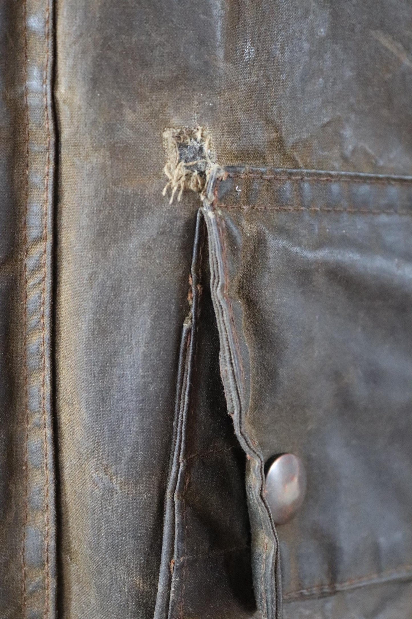 Vintage 1970s Barbour Solway waxed jacket - single crest - 49” chest