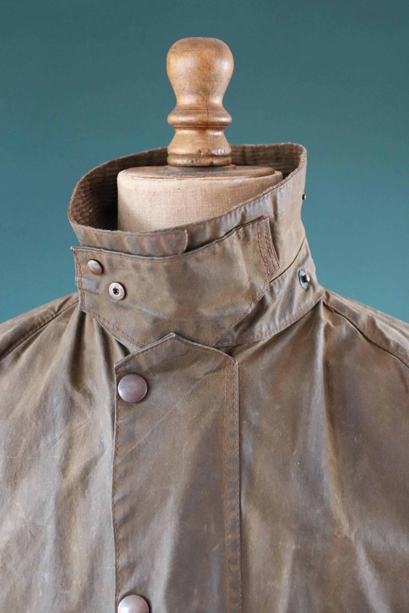 Vintage 1970s Barbour Solway waxed jacket - single crest - 49” chest