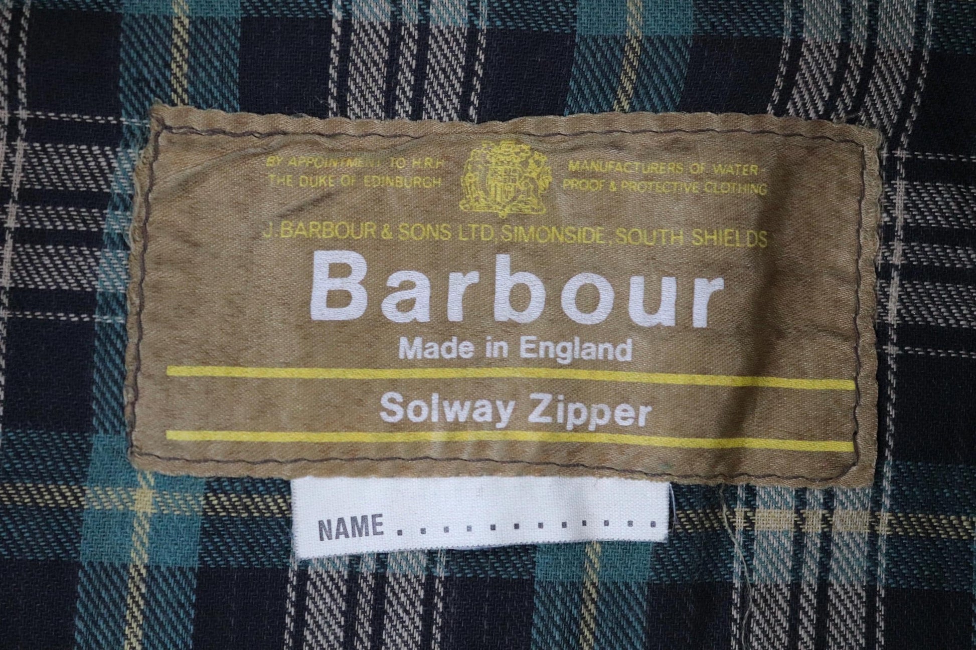 Vintage 1970s Barbour Solway waxed jacket - single crest - 49” chest