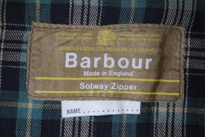 Vintage 1970s Barbour Solway waxed jacket - single crest - 49” chest