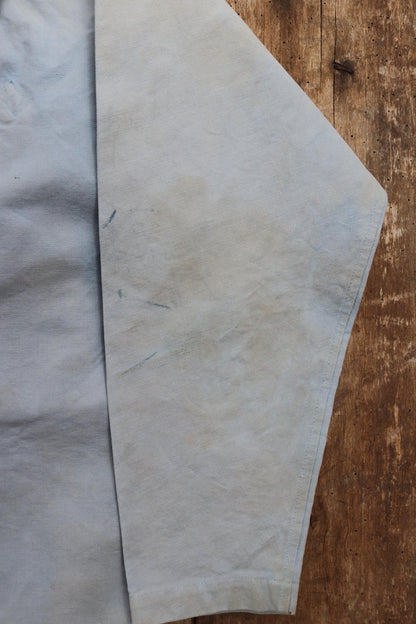 Vintage WW1 era Royal Navy linen duck jumper - antique sailors workwear shirt - 39” chest