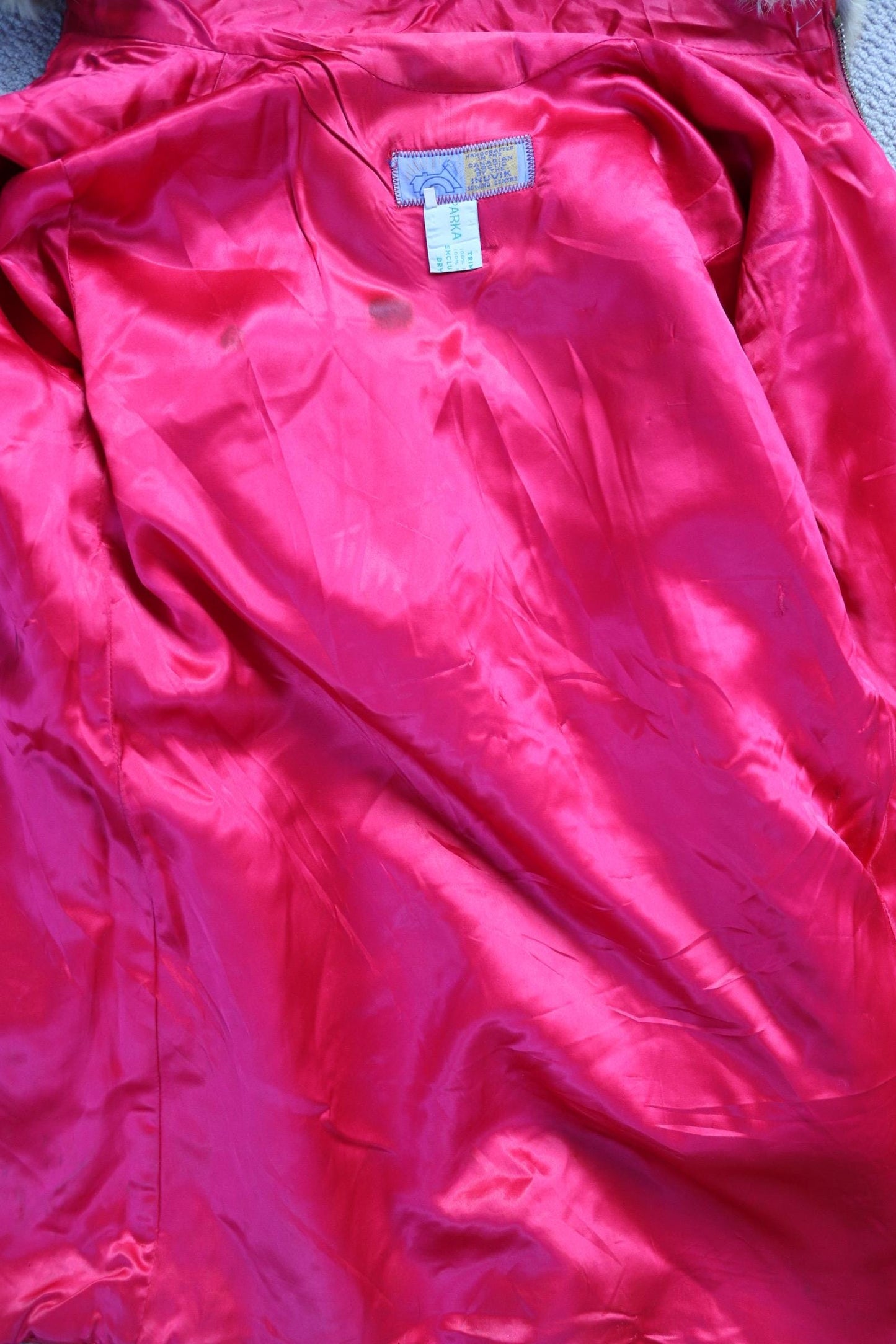 Vintage 1970s embroidered wool coat - Hudsons Bay jacket - Alaskan parka - 40" chest