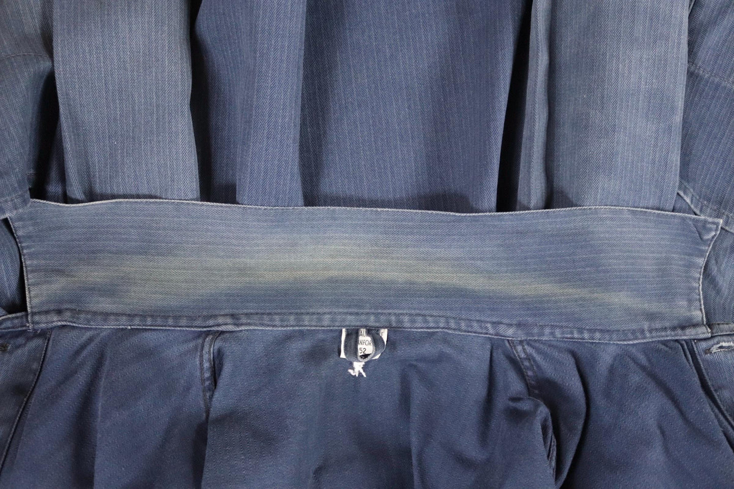 Vintage French blue workwear jacket - cotton twill - 48” chest - bleu de travail