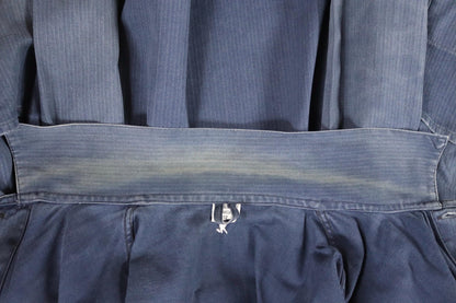 Vintage French blue workwear jacket - cotton twill - 48” chest - bleu de travail