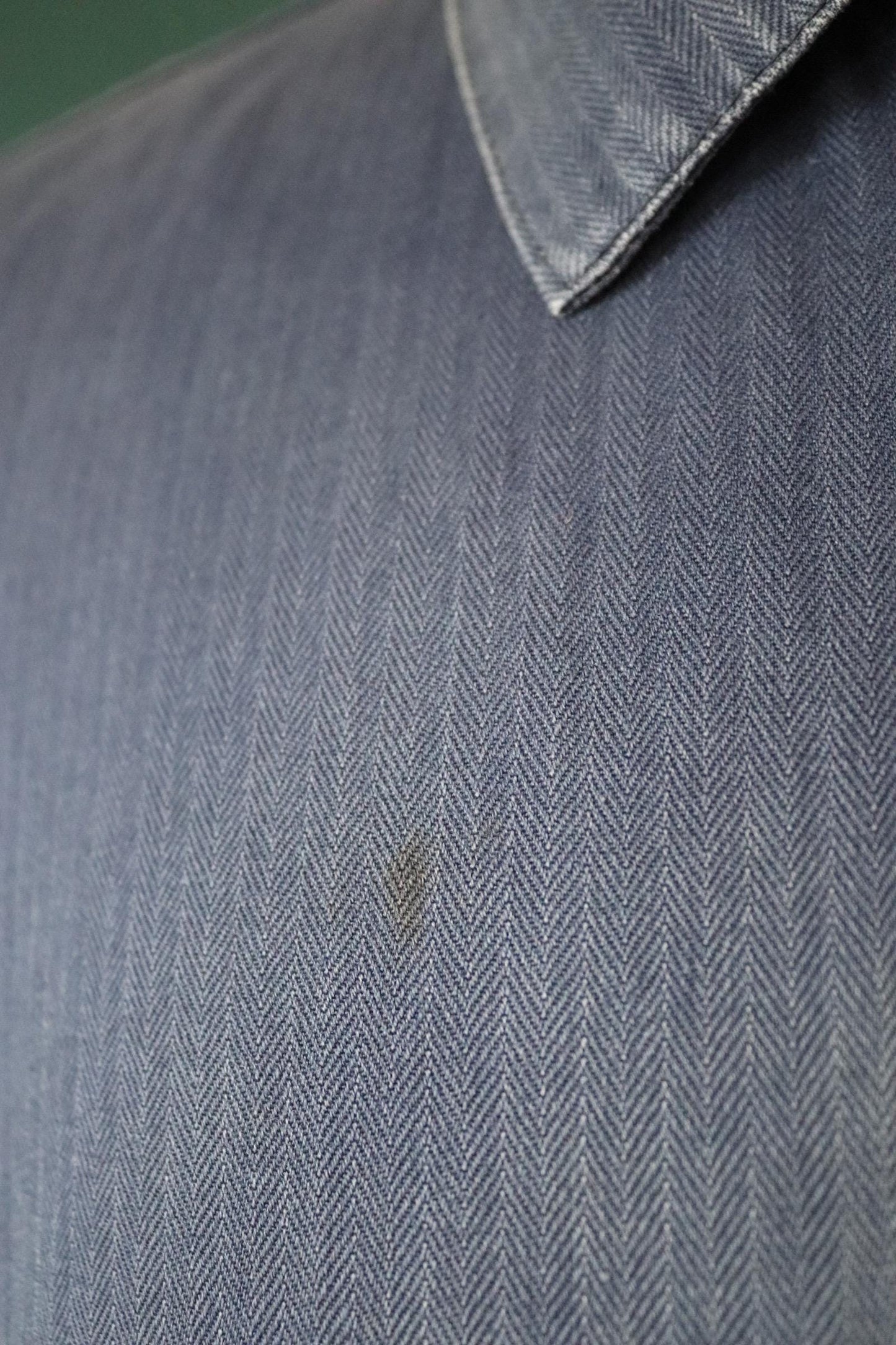 Vintage French blue workwear jacket - cotton twill - 48” chest - bleu de travail