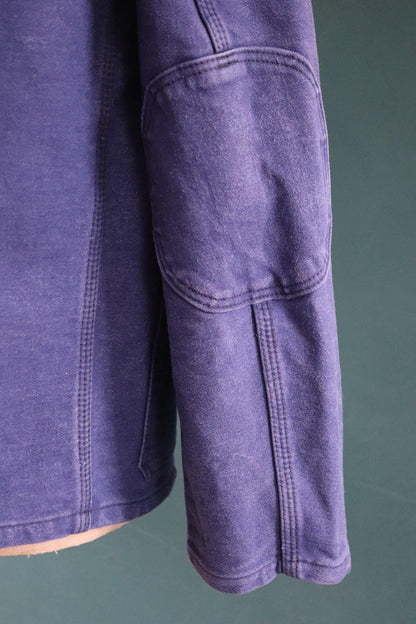 Vintage blue moleskin workwear jacket - chore coat - 49" chest