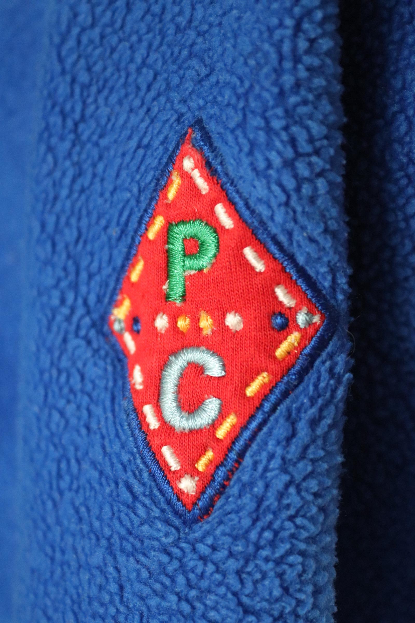 Vintage 1980s Paco polar fleece - 1990s crazy print - 38” chest