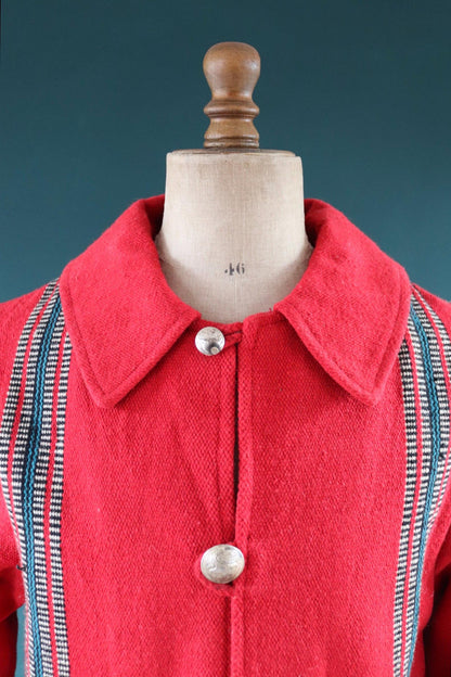 Vintage Chimayo style coat - wool blanket jacket - Toyo Enterprise - 45” chest