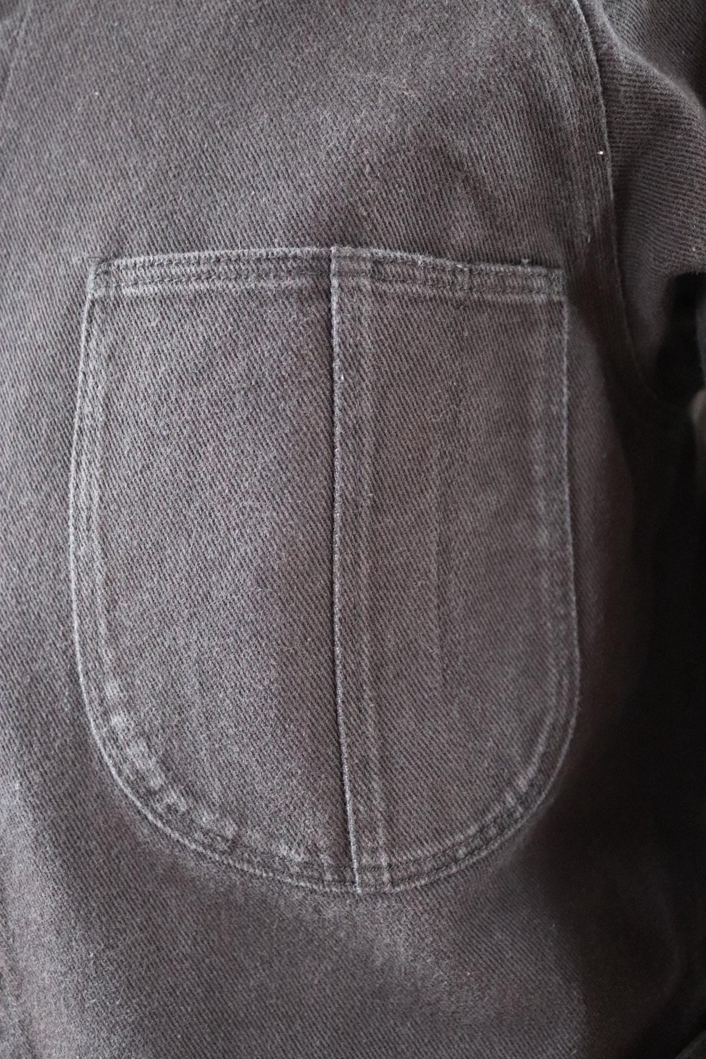 Vintage black cotton workwear jacket - chore coat - Golden Bear - 41" chest