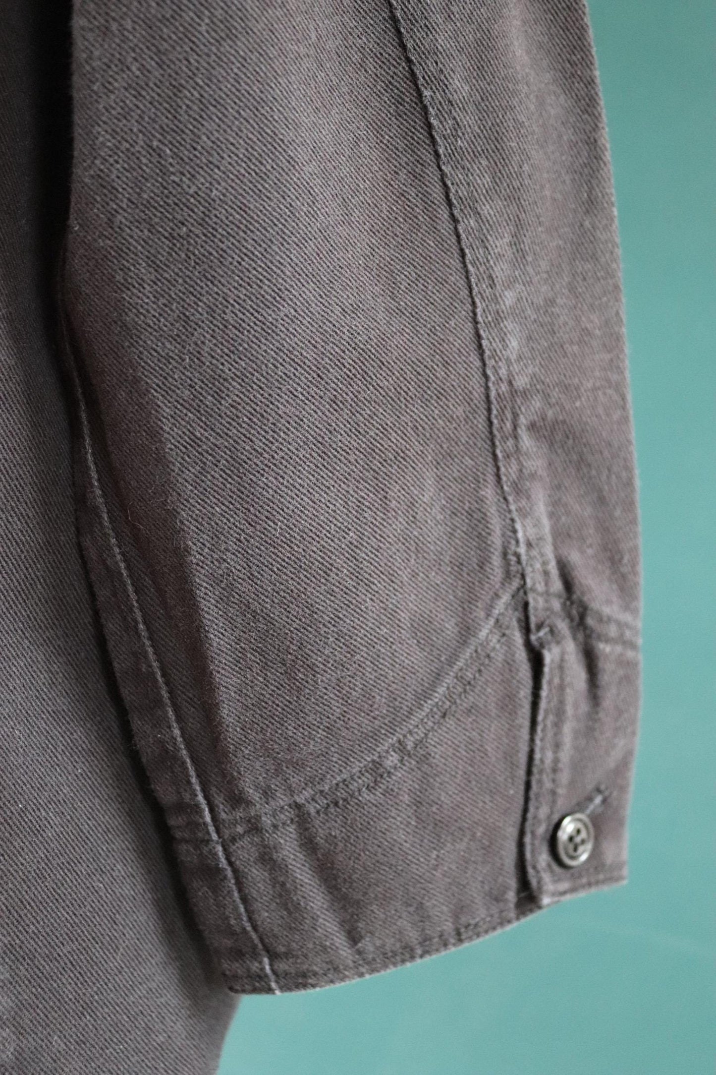 Vintage black cotton workwear jacket - chore coat - Golden Bear - 41" chest