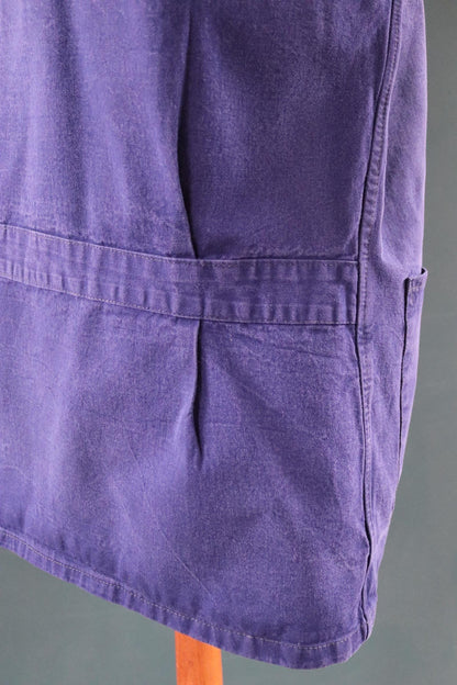 Vintage French workwear jacket - blue chore coat - 49” chest