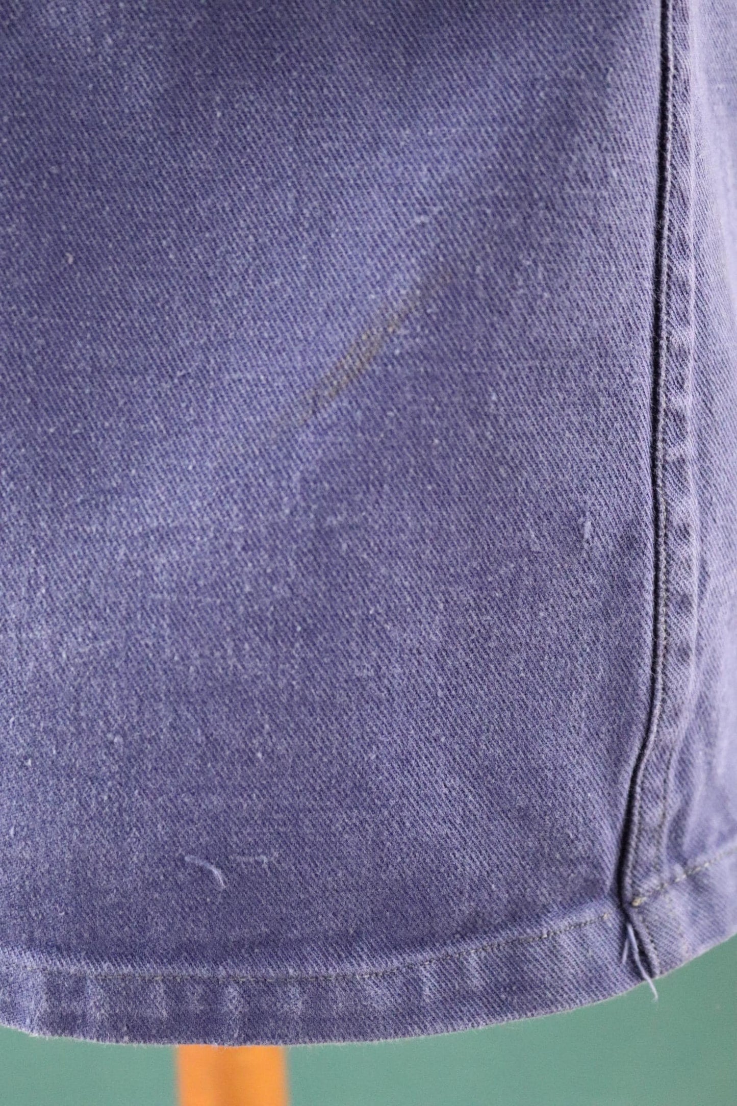 Vintage French workwear jacket - blue chore coat - 53” chest