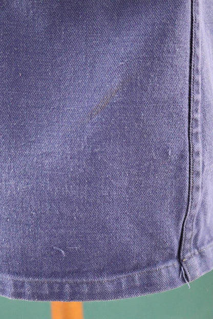 Vintage French workwear jacket - blue chore coat - 53” chest