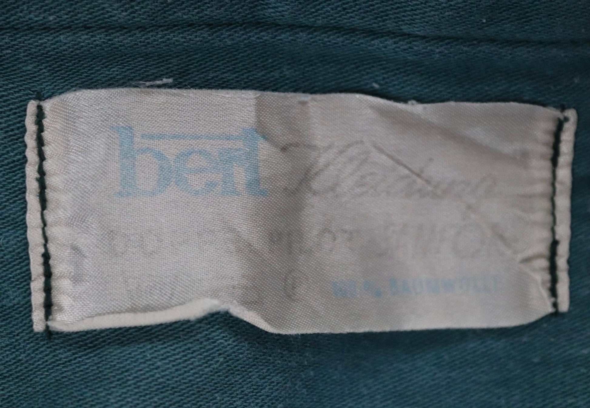 Vintage 1970s teal green moleskin workwear jacket - chore coat - 46" chest