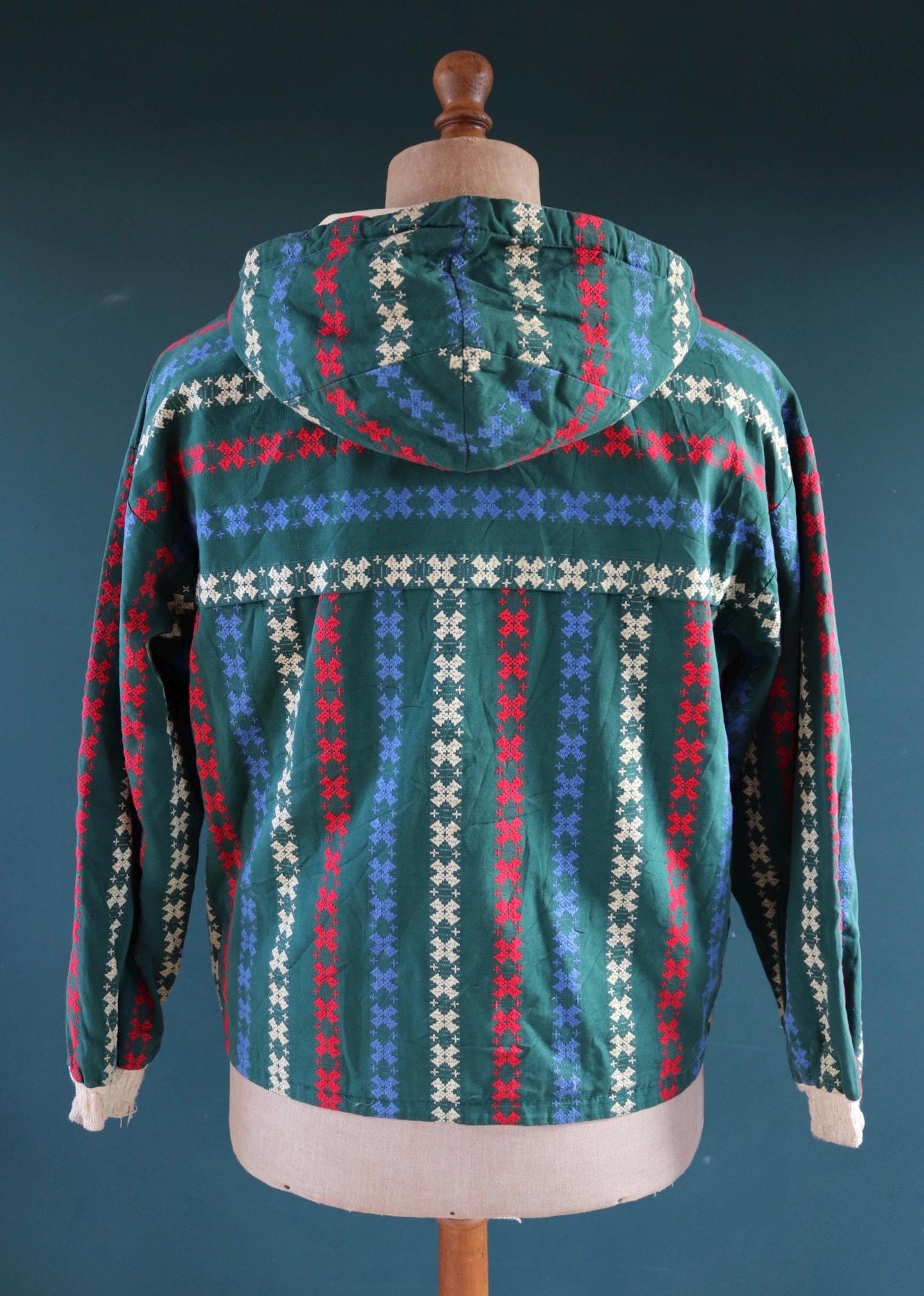 Vintage 1970s crazy print anorak - drizzler jacket - 42” chest - surf windbreaker