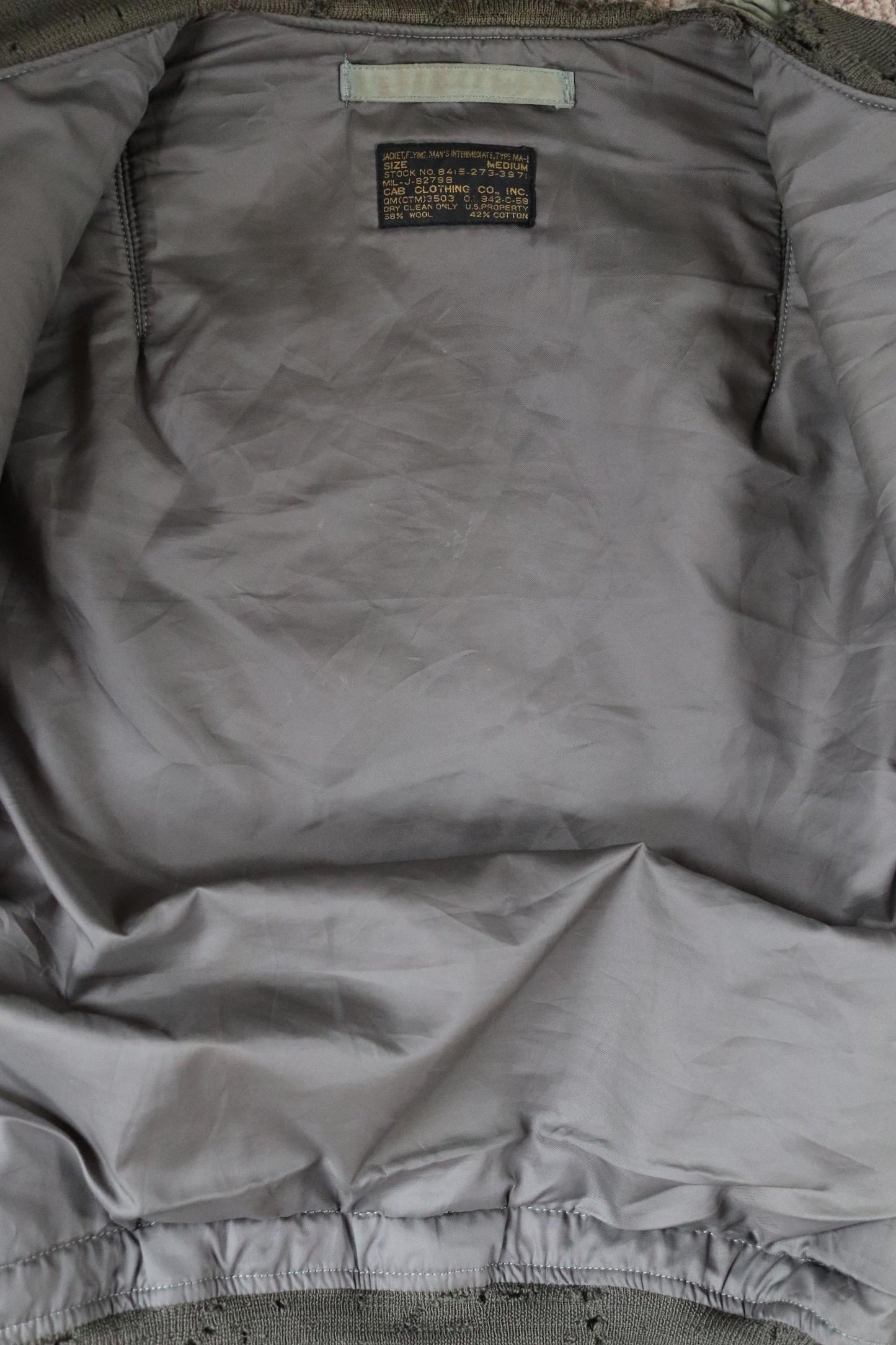 Vintage 1950s USAF MA-1 - Air Force flight jacket - military jacket - MIL-J-8279B - 44" chest