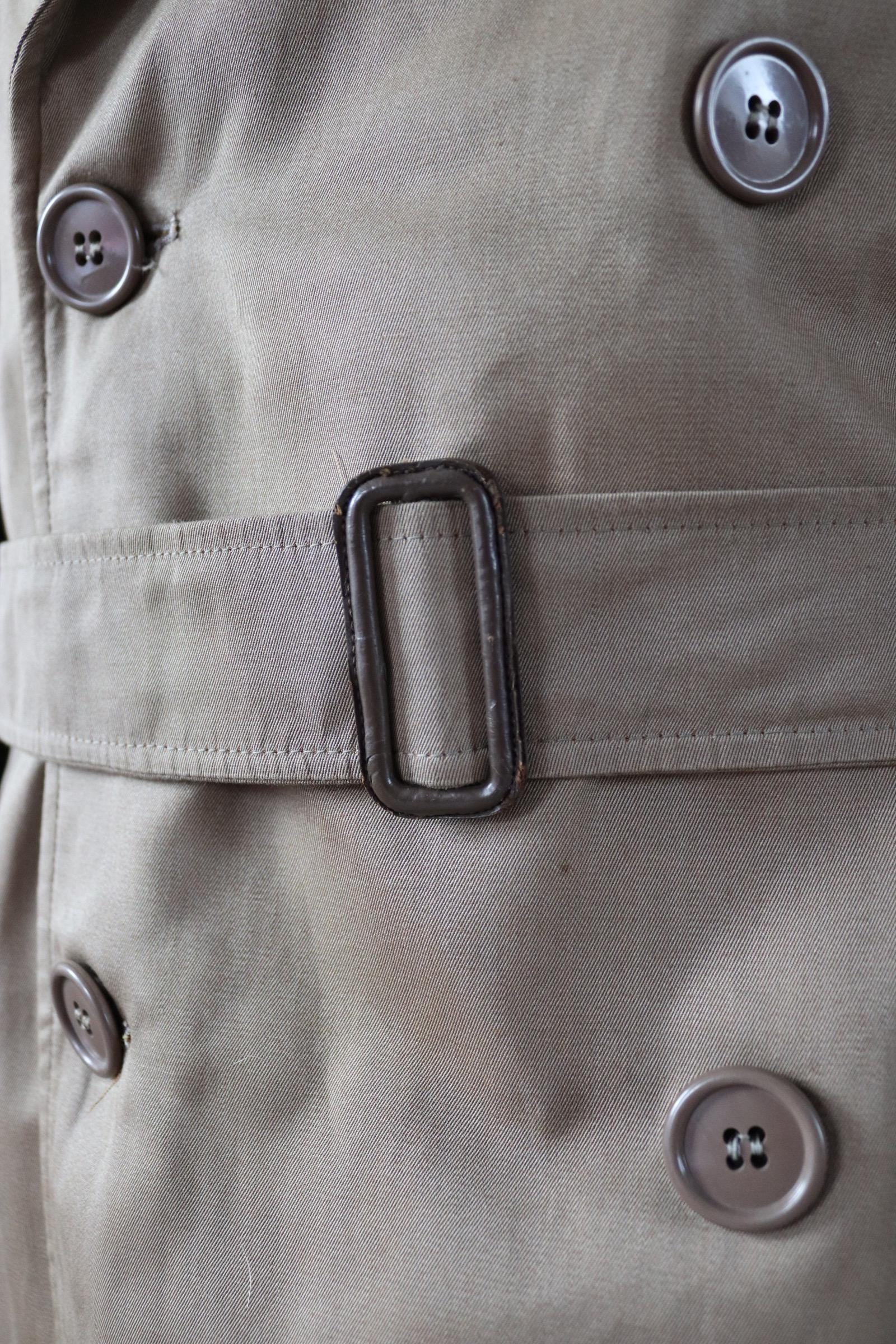 Vintage 1950s demob trench coat - WW2 British - gabardine rain coat - double breasted - 48” chest